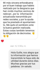 Agradecimiento a Equipo de Comunicacion por su trabajo en redes sociales