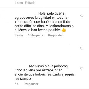 Agradecimiento a Equipo de Comunicacion por su trabajo en redes sociales durante la DANA