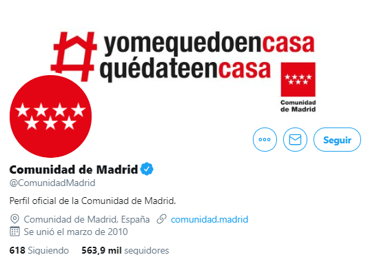 Cuenta Twitter Gob madrileno 4