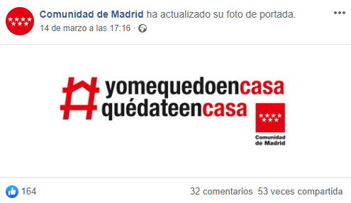 Portada Facebook Gob madrileno