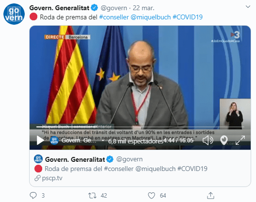 Publicacion Twitter Gob Catalan 4