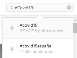 covid19 en Instagram