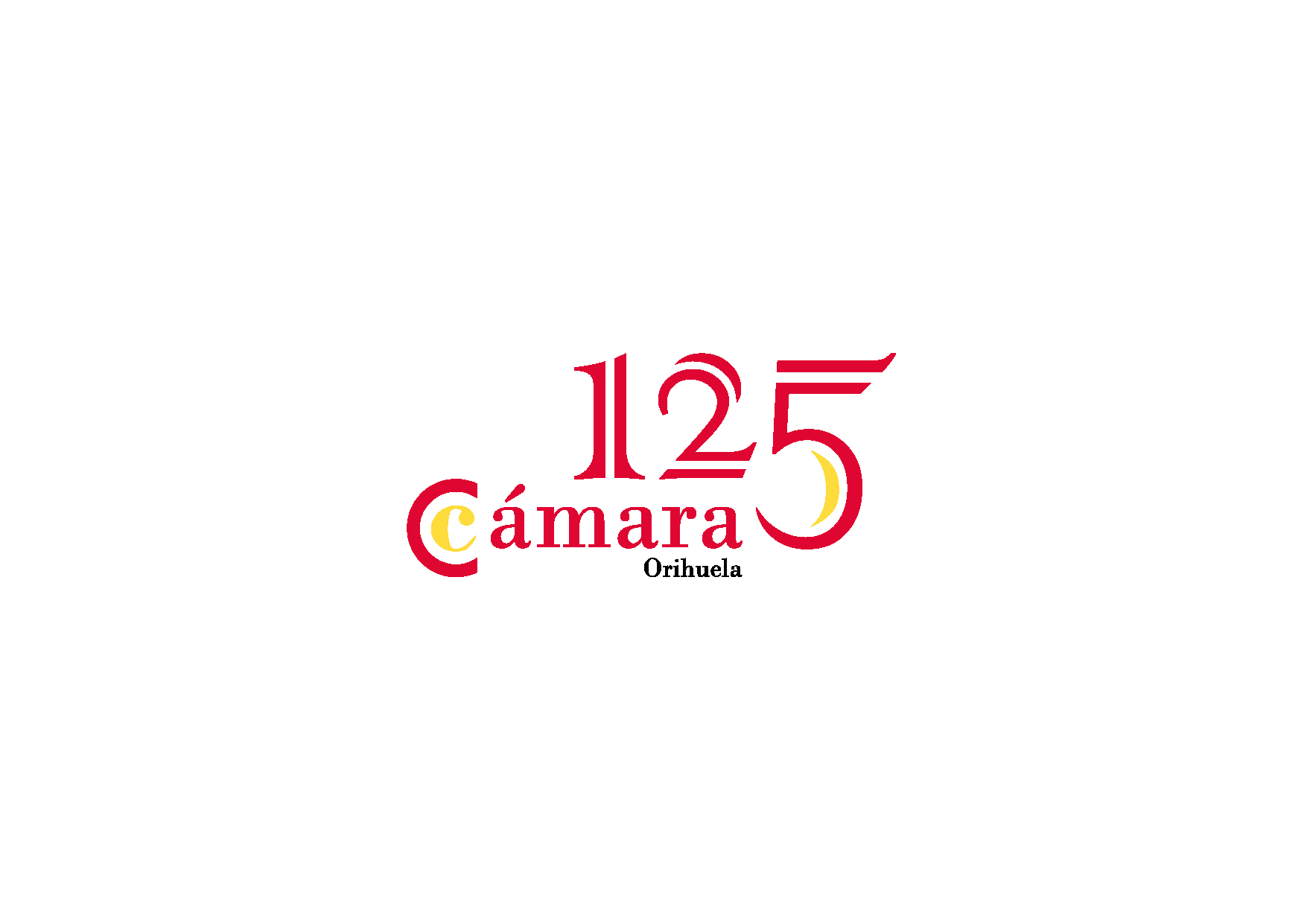 Logotipo del 125 aniversario de la C&aacute;mara de Comercio de Orihuela